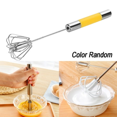 

Pompotops Stainless Steel Semi-Automatic Whisk Mixer Balloon Egg Milk Beater Cooking Tool