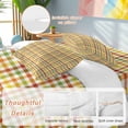 thumbnail image 2 of Thanksgiving Fall Bedding Duvet Cover Set Full Size 4 Pieces Farmhouse Colorful Lattice Bedding Set with Zipper Closure, 1 Comforter Cover 86x90 Inches 1 Flat Sheet & 2 Pillow Cases, 2 of 9