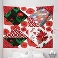 thumbnail image 1 of Retro Tapestry, Patchwork Inspired Pattern with Poppy Flowers Russian Slavic Cultural Design Revival, Fabric Wall Hanging Decor for Bedroom Living Room Dorm, 5 Sizes, Multicolor, by Ambesonne, 1 of 1