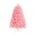 thumbnail image 4 of Martina Pink Christmas Tree Prelit, Realistic Artificial Christmas Tree with Lights by Naomi Home-Color:Pink,Height:4.5ft, 4 of 10