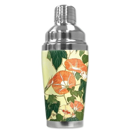 

Mugzie brand 16-Ounce Cocktail Shaker with Insulated Wetsuit Cover - Hokusai: Convolvulus