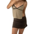 thumbnail image 2 of Y2k Sleeveless Spaghetti Strap Camisole 90s Aesthetic Lace Trim Slim Fit Cami Tank Tops Streetwear, 2 of 6