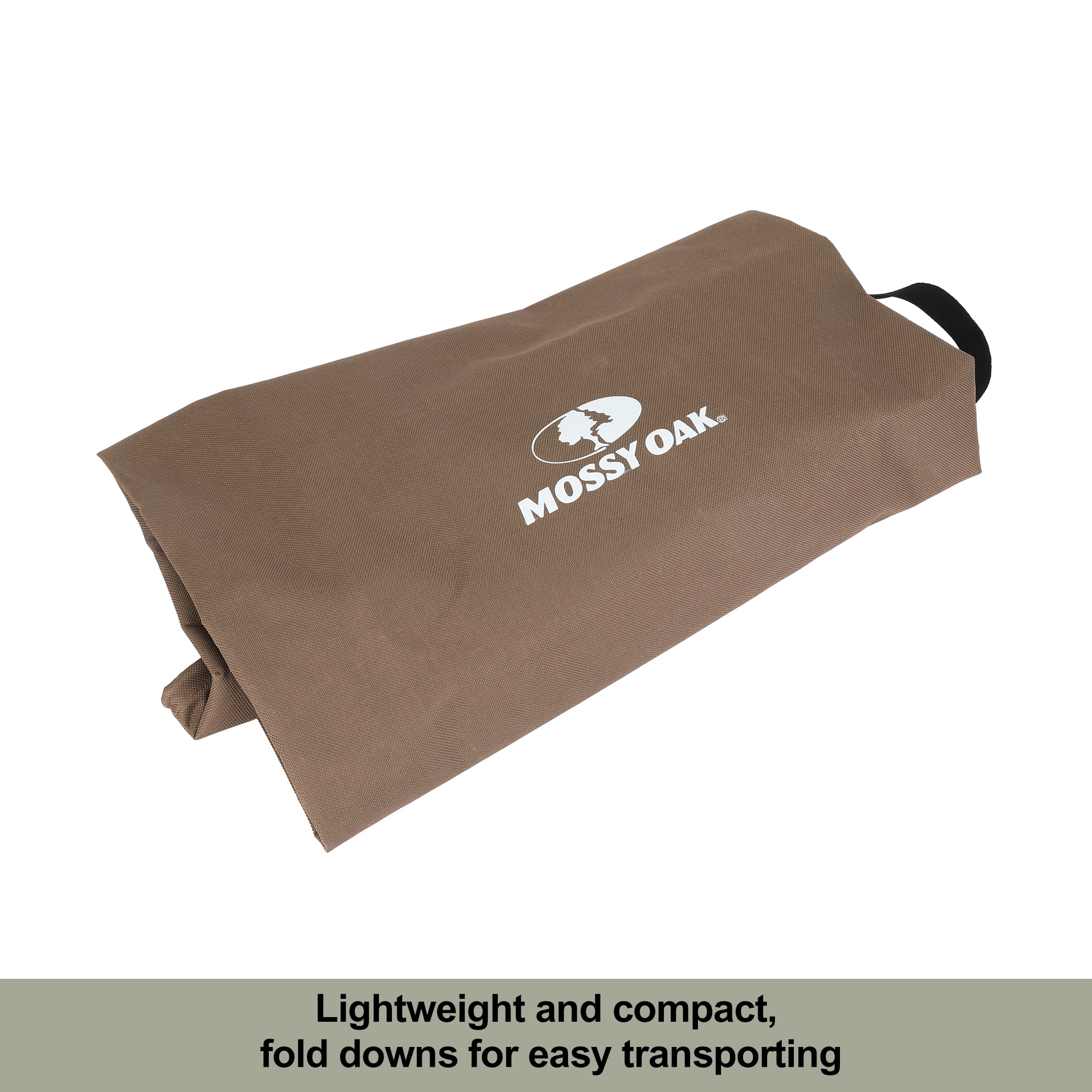 Mossy Oak Game Feed Bag, 100 lb Capacity, Gravity Fed, Memory Wire Opening, Strap Mount for Trees & Posts