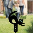 thumbnail image 3 of Decoración de gato acrílico, arte de patio de gatos, adorno de decoración de suelo de césped de jardín, Animal Estiramiento 24x30cm Zulema Estaca de gato de jardín, 3 of 7