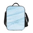 thumbnail image 7 of Bingfone Light Blue Marble Reusable Insulated Lunch Bag Cooler For Work School Picnic Or Travel, 7 of 7