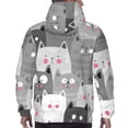 thumbnail image 7 of Sikiie Cats Group Men's Hoodie, Essentials Hoodie, Sweatshirt, Pullover Hooded Sweatshirt for Men-X-Large, 7 of 7