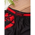 thumbnail image 5 of JanJean Youth Kids Muay Thai Shorts MMA Training Kick Boxing Trunks Gear Cage Fighting Shorts Type D XL/120, 5 of 7