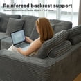 thumbnail image 4 of SOULART 138.5" U Shaped Sectional Couch,Gray Cloud Boneless Sofa For Living Room,Plush Corduroy Couches With Deep Seat Chaise Lounge,No Assembly Required, 4 of 11