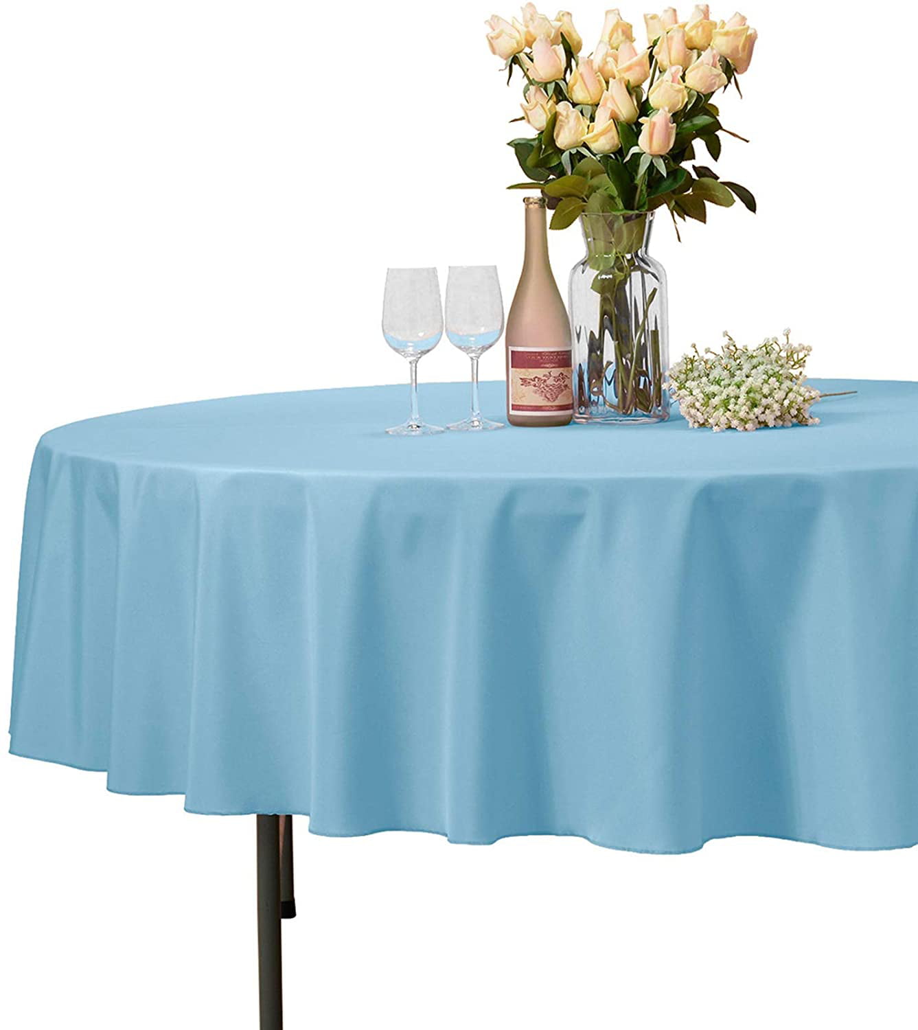 Plain Dyed White Table Cloth 100% Cotton Linen Banquet Party & Wedding 