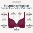 thumbnail image 3 of Dominique Maxine Seamless T-Shirt Bra #4500 – Full Figure Deep Plunge Bra with Cushioned Underwire - Lingerie for Women, 3 of 6