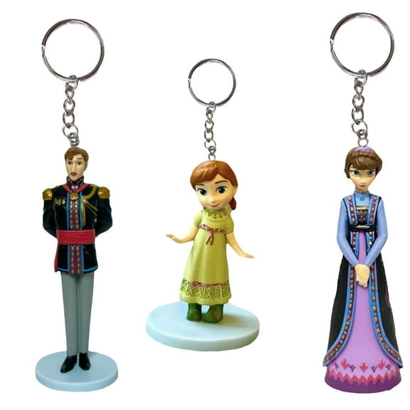 Queen Iduna King Agnarr & Baby Anna Key Ring Keychain Mom Dad Charm Dangler Pvc