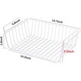 thumbnail image 2 of Shelf Basket, 2 Pack Wire Rack, Sliding Storage Under Shelf, Space Saver, Kitchen Counter Pantry Desk Bookshelf Cabinet, White, 2 of 5