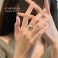 thumbnail image 5 of Anillos para mujer, regalos para mujeres, diseño minoritario, cadena con sentido, adorno de mano superpuesto, personalidad, anillo cruzado., 5 of 5
