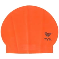 TYR Adult Fit Latex Swim Cap - Orange