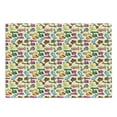 thumbnail image 1 of Motorcycle Cutting Board, Colorful Motorcycles Pattern with Toys Fun Style Art, Decorative Tempered Glass Cutting and Serving Board, Large Size, Blue Yellow, by Ambesonne, 1 of 1