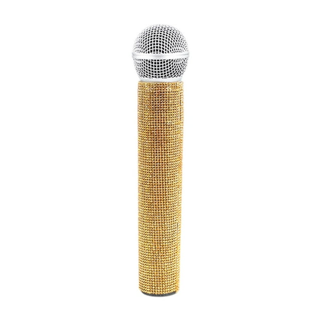 Tachiuwa Microphone Portatif Jouet de Simulation Haute Modèle pour s'Amuser Doré