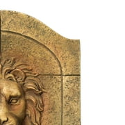 Royal Lion Head 29 1/2 High Large Italian Indoor Outdoor Decor Faux Stone Wall Fountain with Light LED Garden