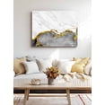 thumbnail image 4 of Gray Gold Marble Wall Art for Living Room,Canvas Picture Wall Decor for Bathroom Bedroom,Modern Abstract Marble Crack Texture Painting Artwork for Office Kitchen Hallway Dining Room Decor 16"x20", 4 of 8