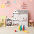 thumbnail image 3 of Infans Dollhouse Bookcase 2-Tier Wooden Multi-Purpose w/ Toy Space Gift for Kid’s Room, 3 of 7