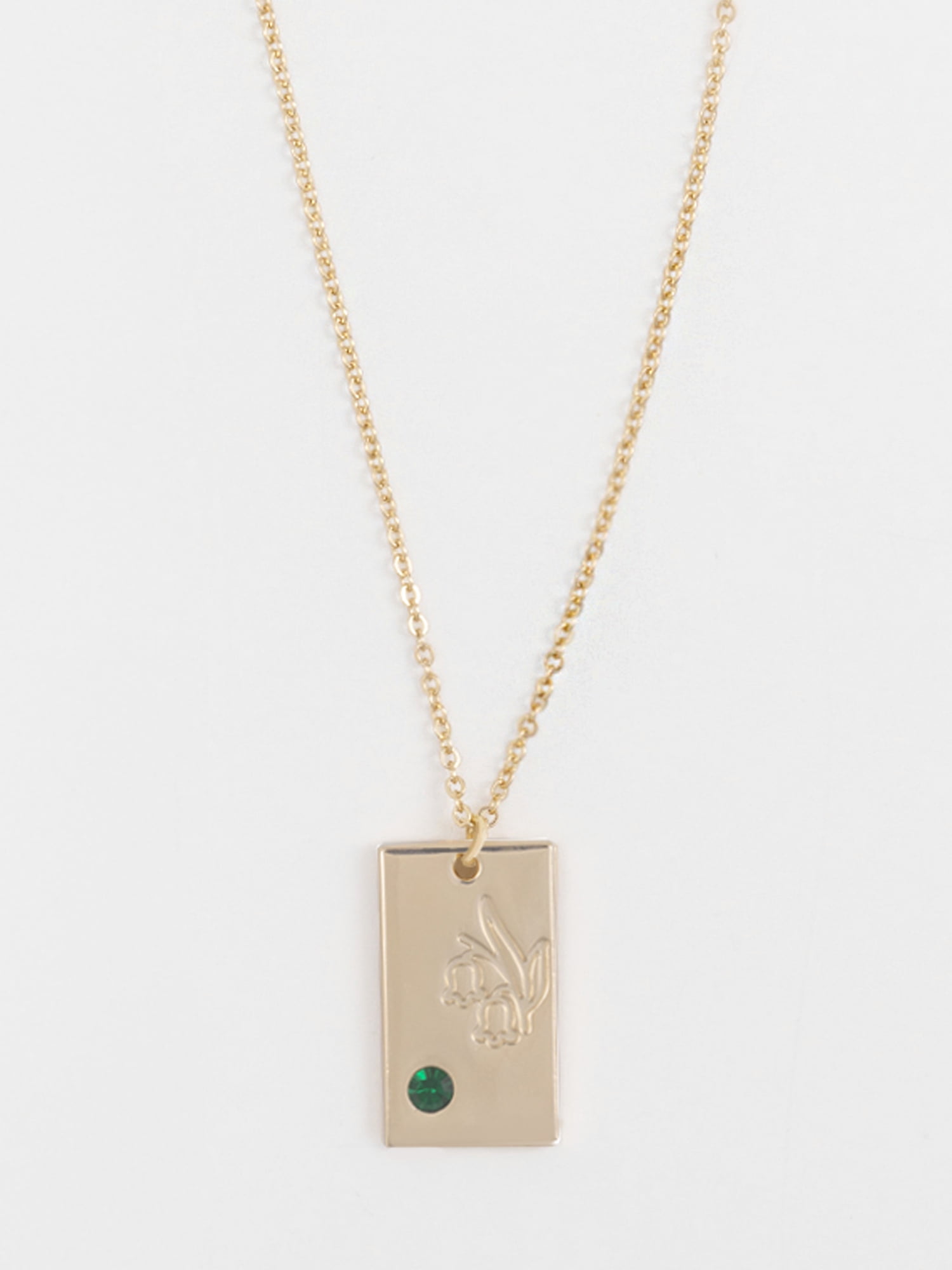 Time and Tru Women's Goldtone Necklace, May Birthstone