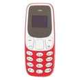 thumbnail image 3 of El teléfono más pequeño del mundo, manos libres, Bluetooth, marcador, tarjeta SIM dual, GSM 2 en 1, desbloqueado, mini teléfono móvil rojo, 3 of 15