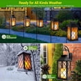 thumbnail image 5 of Solar Lanterns for Outside Large Garden Lanterns with Flickering Candle, Hanging Garden Gifts, Outdoor Waterproof Solar Ornaments for Balcony Patio Vintage Wall Decorations - Bronze, 5 of 12
