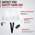 thumbnail image 3 of Safe Handler Impact Pro Safety Hard Hat, 4 Point Ratchet Suspension, White (Pack of 1), 3 of 7