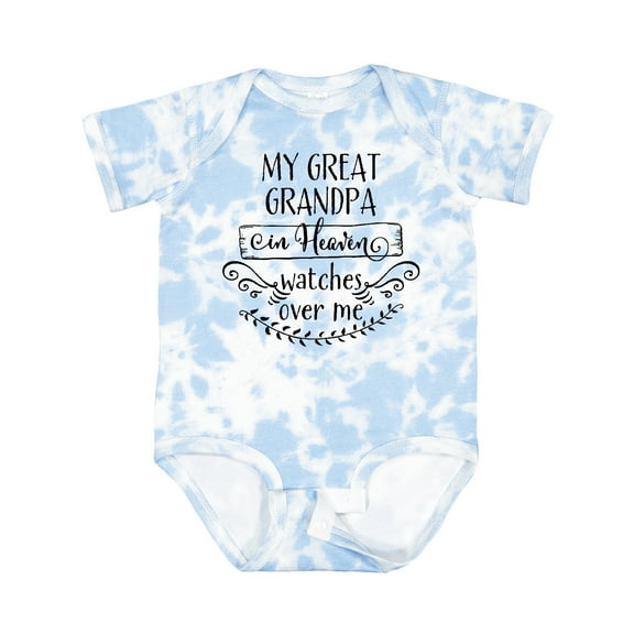 Inktastic My Great Grandpa in Heaven Watches over Me Boys or Girls Baby Bodysuit
