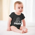 thumbnail image 3 of I Really Love My Daddy - Baby Clothes - Funny Newborn Bodysuit Outfits for Boys And Girls Black-style 6months, 3 of 7