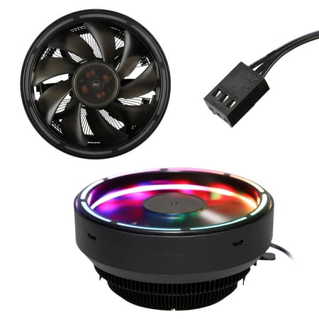 EEEkit Aluminum CPU Air Cooler LED RGB Motherboard Control Cooler Cooling Fan Motherboard Sync for Intel &