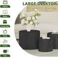 thumbnail image 5 of LAZZO Nesting Round Coffee Table Set of 3, Modern Wooden Accent Side Table, Space-Saving Table for Living Room Bedroom, Black, 5 of 8