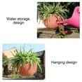 thumbnail image 5 of Hanging Planter Basket, Plastic Outdoor Hanging Pot for Plants, Terracotta Red Garden Planter with Hook, Decorative Hanging Pot for Vines Succulents, Patio Balcony Hanging Flower Container, 5 of 7