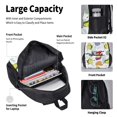thumbnail image 4 of Pofeuu Orange Green Avocado Print Backpack Travel Backpacks With Lunch Bag Pencil Bag Set 3 pcs Set Cartoon Backpack, 4 of 7