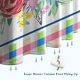 thumbnail image 6 of Pioneer Colorful Floral Shower Curtain for Bathroom Home Decor Bathtubs Waterproof Fabric Curtain with 12 Hooks 72x72in, 6 of 6