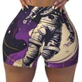 thumbnail image 2 of Fotbe Astronaut Floating purple Space Shorts Sin Costuras – Shorts Deportivos de Cintura Alta para Mujer, Elásticos para Gimnasio, Yoga, Running o Ciclismo-Medium, 2 of 8
