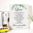 thumbnail image 4 of Christian Canvas Wall Art Love is Patient Love is Kind 1 Corinthians 13:4-8 Canvas Print Positive Scripture Canvas Painting Home Bedroom Wall Decor Framed Wedding Gift 12x15 Inch, 4 of 5
