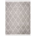 thumbnail image 3 of Safavieh Flokati Juniper Geometric Polyester Shag Area Rug, Light Gray/Ivory, 9' x 12', 3 of 12