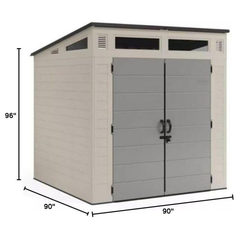Suncast 7 x 7 ft. Modern Shed for Outdoor Garden Lawn Mower and