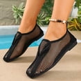 thumbnail image 4 of Miluxas Women's Breathable Mesh Slip-On Flats - Hollow Out Ballet Shoes, Lightweight Footwear for Daily & office Wear Black 7(39), 4 of 9