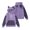 Purple, variant on Women's Fashion Long Sleeve Color Blocked Printed Hooded Sweatshirt with Ears for Cute and Casual Everyday Wear,Cyan,L