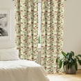 thumbnail image 3 of Ambesonne Deer Window Curtains, Ornate Animal, Each 28" W x 84" L, Olive Green Pale Green, 3 of 5
