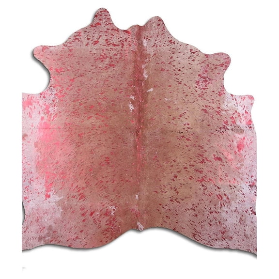Jolly cowhide rugs for sale BURGUNDY METALLIC ON BROWN rug