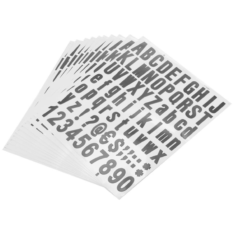 10 Sheets Letter Sticker- 1 Inch Self Adhesive Vinyl Letter Stickers for  Mailbox Cars- Alphabet Number Stickers for Signs Address Number  Scrapbooking