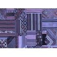 thumbnail image 1 of Ahgly Company Machine Washable Indoor Rectangle Patchwork Blue Transitional Area Rugs, 7' x 9', 1 of 4