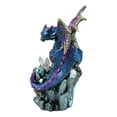 thumbnail image 2 of Blue Ocean Atlantis Dragon Perching On Crystal Rock Cavern Small Figurine, 2 of 9