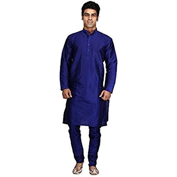 Royal Kurta Men's Silk Blend Kurta & Churidaar Set