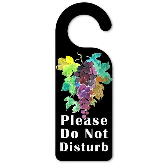 Do Not Disturb Door Knob Hanger Sign - Purple Grape Painting