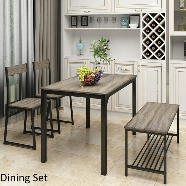 Kitchen Table Set Computer Desk, Dining Room Table Set With Storage Bench