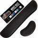 thumbnail image 2 of Silky Memory Foam Wrist Rest for Computer Keyboard, , Ergonomic Design for Typing Pain Relief, Desk Pads Support Hand and Arm, Mousepad Rests, Stain Resistant, 2 Piece Pad, Black, 2 of 10