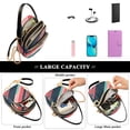 thumbnail image 5 of FORMRS Crossbody Bag for Women Quilted Travel Shoulder Cell Phone Purse with Chain Strap Handbag, Pink Geometric, 5 of 7